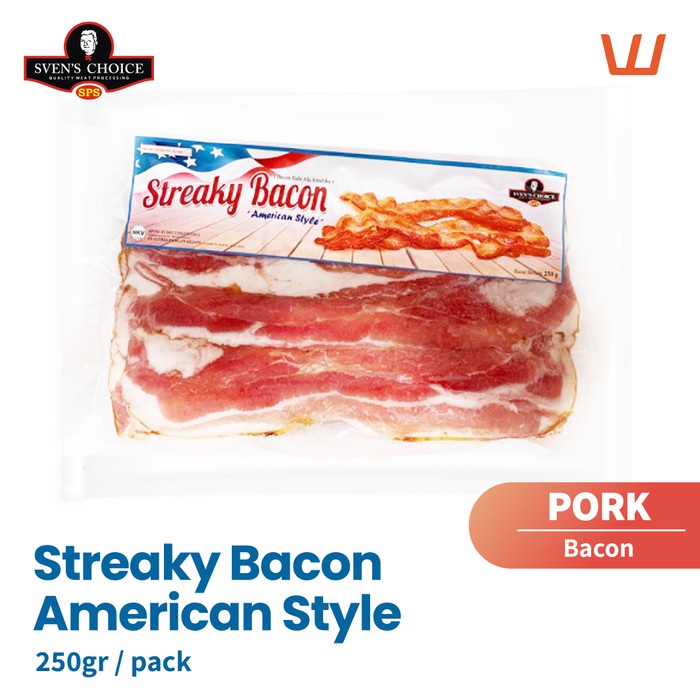 

SVEN'S CHOICE SVEN PORK STREAKY BACON AMERICAN STYLE 250GR KODE 999
