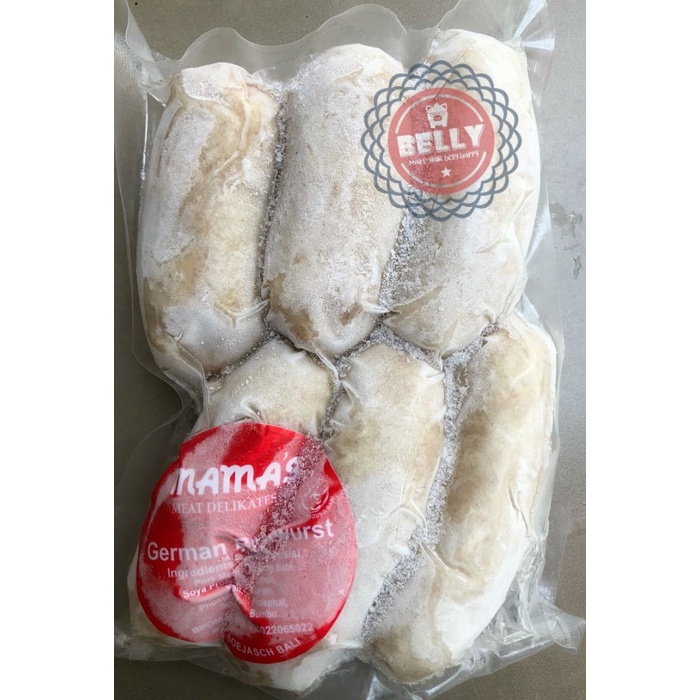 

GERMAN BRATWURST SAUSAGE - SOSIS BABI MAMA'S (PORK SAUSAGE-FROZENFOOD) KODE 981