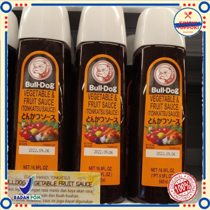 

BULL DOG VEGETABLE & FRUIT SAUCE (SAOS MANIS TONKATSU)500GRAM (JAPAN) KODE 1319