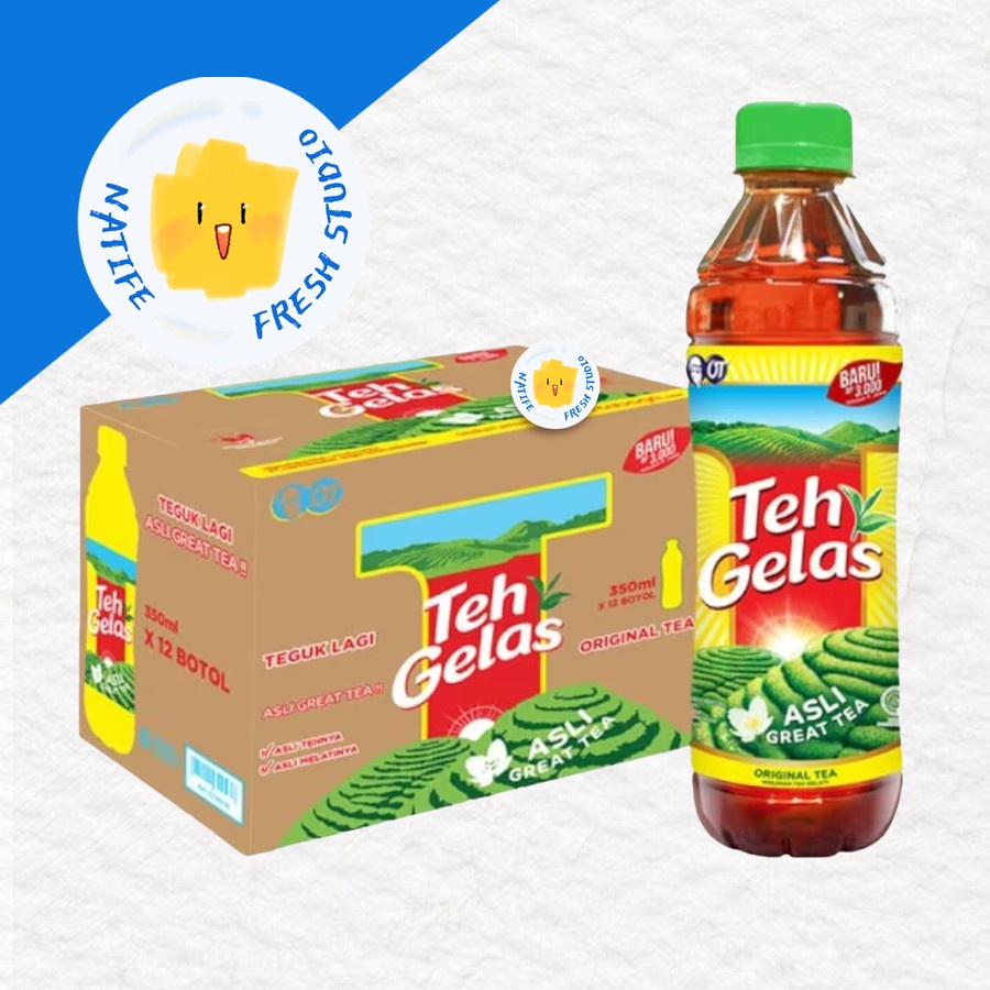 

TEH GELAS BOTOL Teh Alami 350 ml 1pc | Minuman Teh Alami Tea in Bottle per biji gelas box 350ml