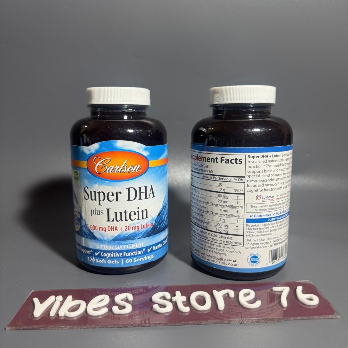 Carlson Super DHA 1000 mg Plus Lutein 20 mg