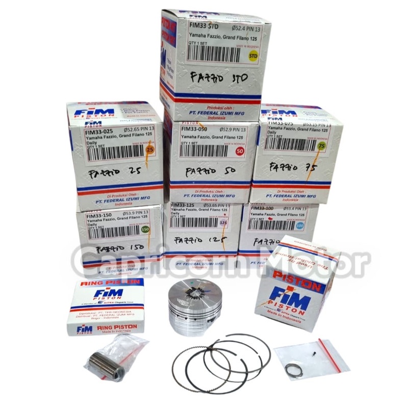 Piston Kit FAZZIO FAZIO FIM oversize STD 25 50 75 100 125 150 175 200