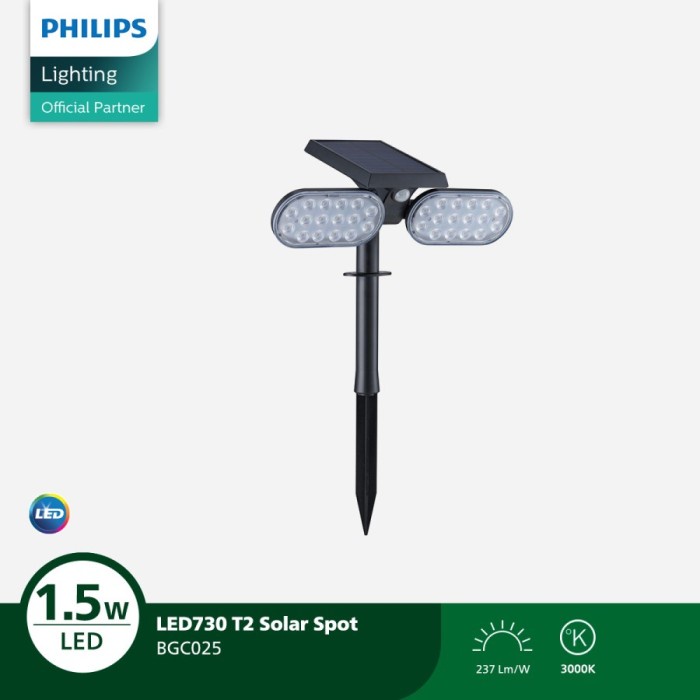 Philips Lampu Taman Tenaga Surya BGC025 T2 Solar Spot
