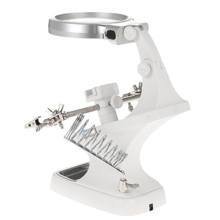 

TERBARU PEGANGAN SOLDER DENGAN KACA PEMBESAR DESKTOP WELDING MAGNIFIER 3X/4.5X - TH-7023 - WHITE COD