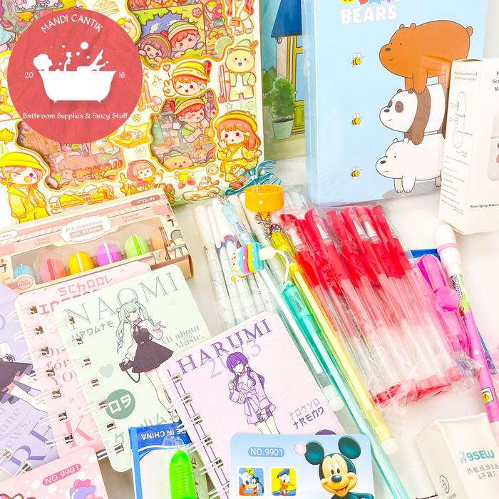 

PROMO (TANPA SPONS) PAKET ALAT BUBBLE PREMIUM 25 X 33 CM MANDICANTIK ISI PULPEN PENA PEN ALAT TULIS