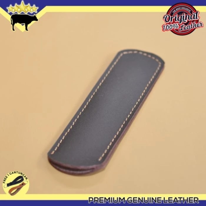 

DISKON SUPER TEMPAT PULPEN DAN PENSIL PEN CASE LEATHER DARI KULIT ASLI WARNA DARK BROWN LEATHER