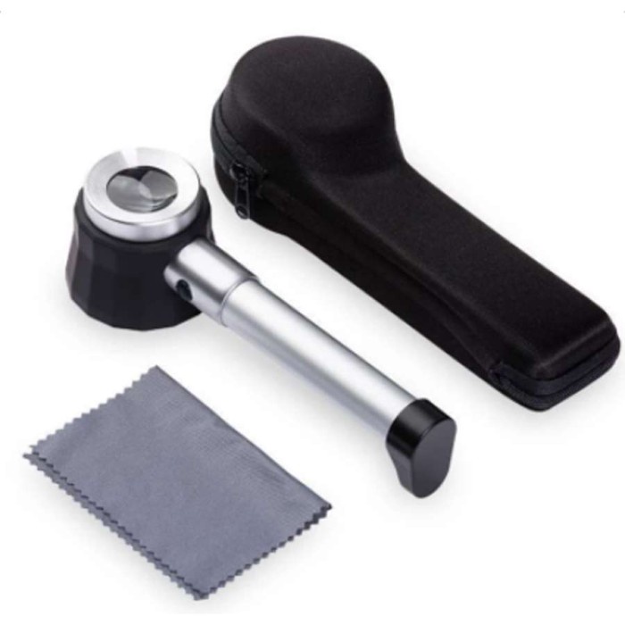 

BARANG TERLARIS KACA PEMBESAR SKALA LED UV 30X 37MM AG76 / BAHAN LOGAM KAIN COD