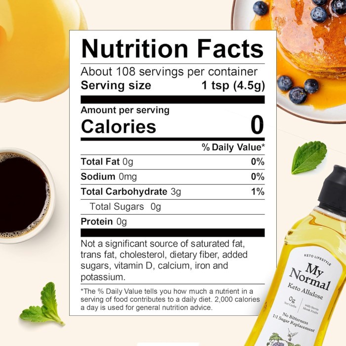 

terbaru !!! healthy ingredients my normal keto allulose - syrup & powdered ready