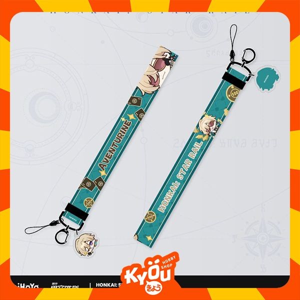 

Aventurine Pom-Pom Exhibition Series Phone Strap Lanyard (19cm) - Honkai: Star Rail