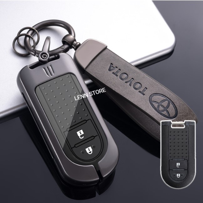 Cover Sarung Kunci Remote Kulit Logam Toyota Agya GR SPORT 2021 2022