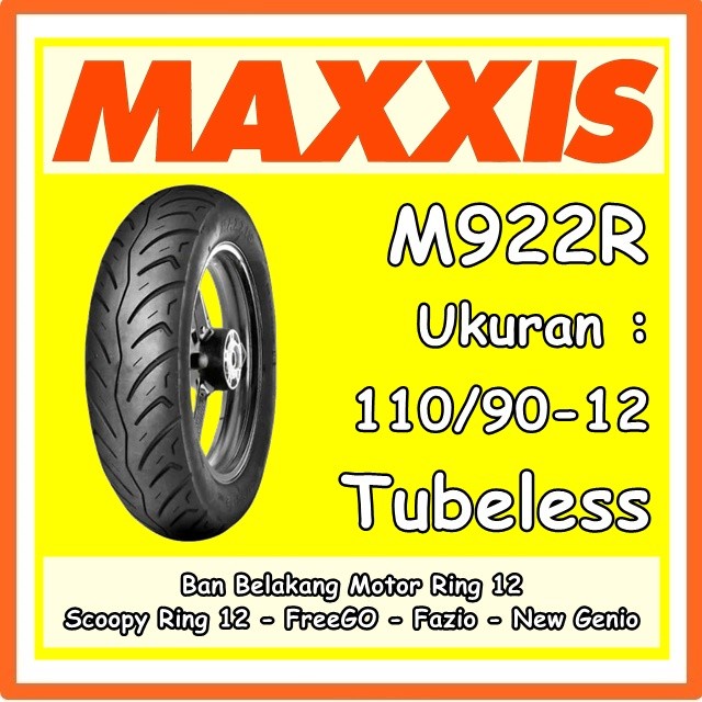 Ban Belakang Scoopy Ring 12 Fazio New Genio Ban Maxxis M922R 110/90-12