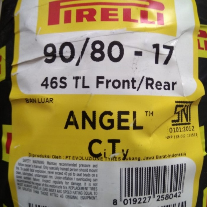 Ban Pirelli Angel City 90/80 Ring 17