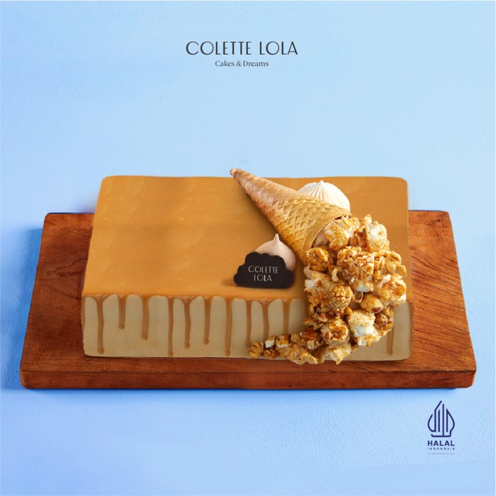 

KUE / CAKE COLETTE LOLA POPCORN CARAMELLO - 10CM X 20CM KODE 19