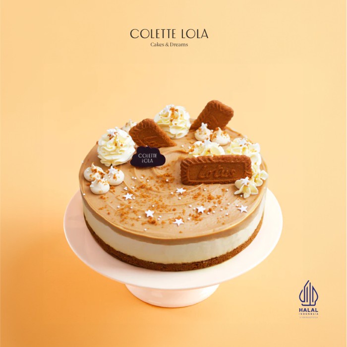 

KUE / CAKE COLETTE LOLA SAY CHEESE! LOTUS BISCOFF - ROUND 20CM KODE 1248