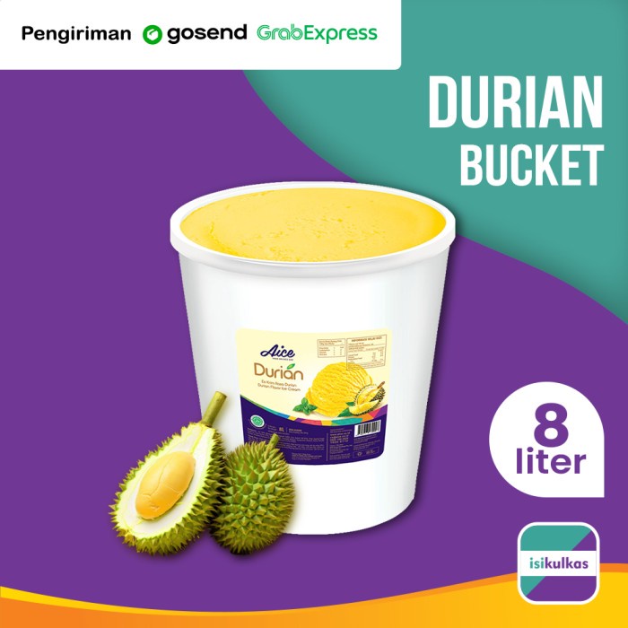 

ICE CREAM AICE 8 LITER RASA DURIAN / ES KRIM EMBER 8 LITER KODE 792