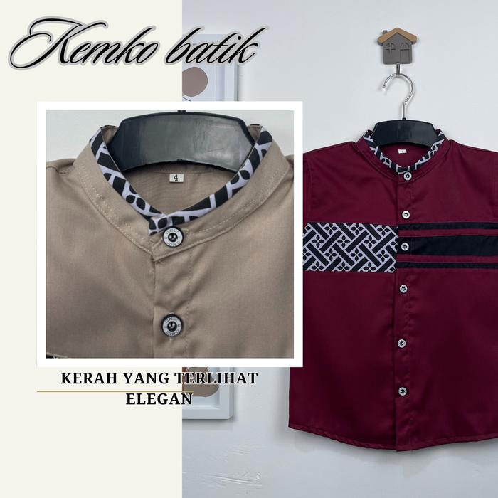 Stelan Kemeja Kekinian Motif Batik Pria Lengan Pendek Bahan Kain Toyobo Fodu Premium Satu Set Celana