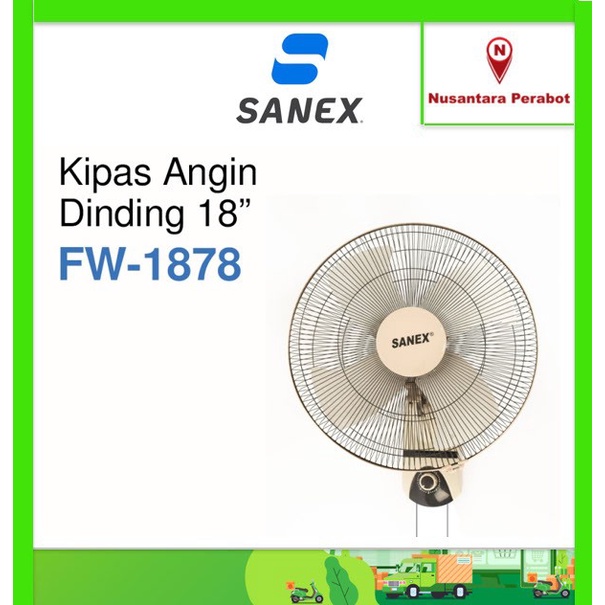 Lintang Elektrik - Sanex Wall Fan 18 Inch Besi (Kipas Angin Dinding 18 Inch)