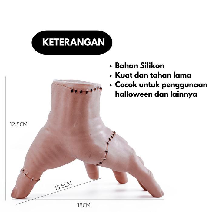Kedaibutik Tangan Palsu Sarung Tangan Sticker Tato Halloween Cosplay Bahan Silikon- ACC01