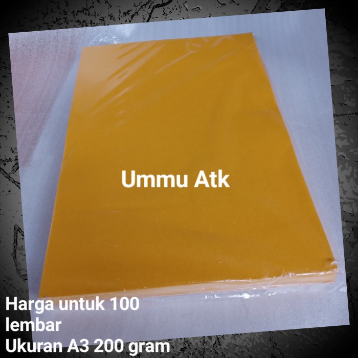 

Kertas cover jilid bufalo A3 200 gram warna kuning