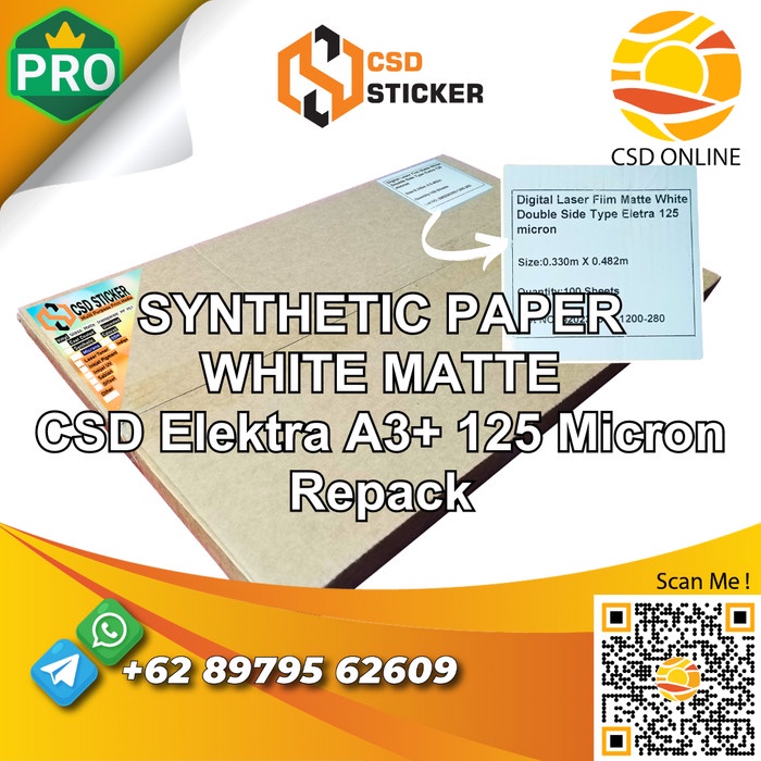 

Kertas Sintetik - Synthetic Paper seperti LMO/YUPO 125 Micron ecer