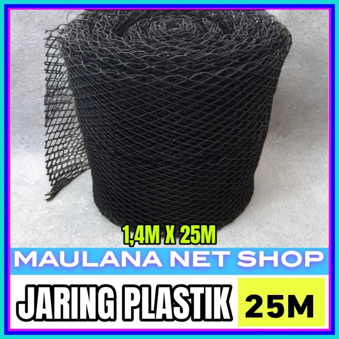 PROMO! 1 roll kawat jaring plastik hdpe diamond super tebal panjang 25 m