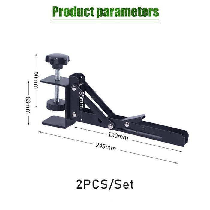 

2Pcs Bracket Braket Meja Jepit Desk Mount Underdesk Keyboard Extender Meja Extension Bracket Desk