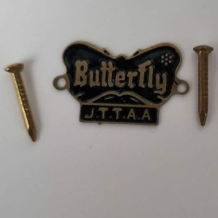 

Logo logam kupu hitam old tag Butterfly Kode 300