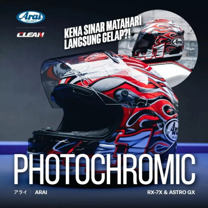 Visor Vas Arai Photocromic Flat Aftermarket