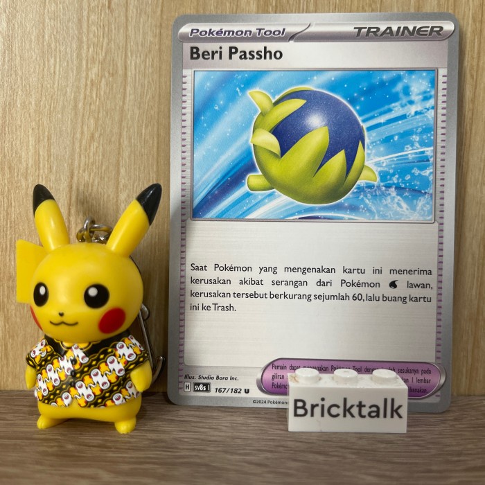 (BRI) Kartu Pokemon TCG sv8s Beri Passho 167/182 U Pokemon Tool Trainer Kilat Mengkilap, Kilat Rasi 
