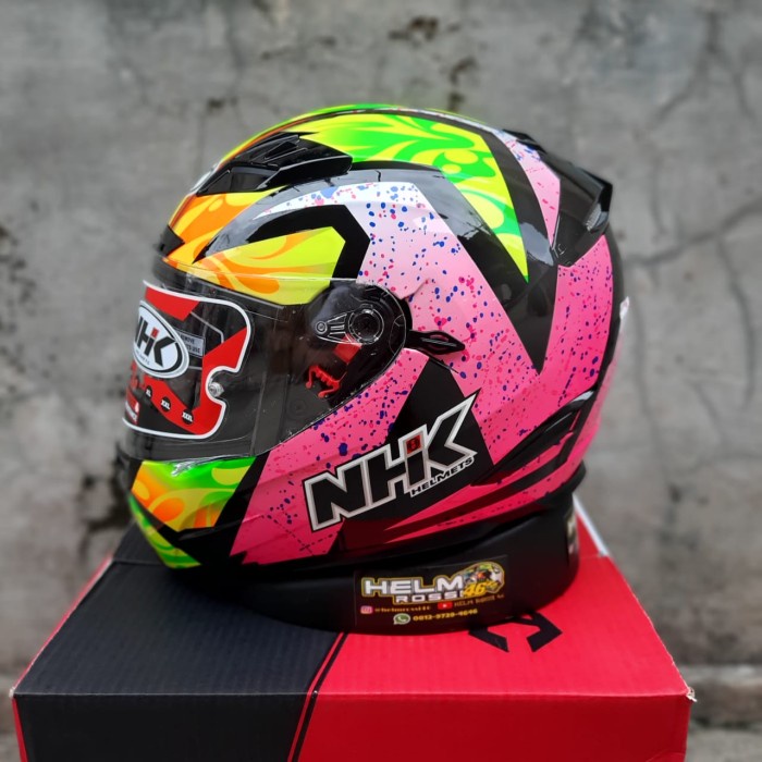 Nhk Rx9 Se Karel Abraham Winter Black Pink Original Nhk Rx9 Flat Visor