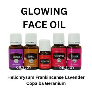 5ml Glowing Face Serum Oil Blend Muka Wajah 5ml Helichrysum Frankincense Lavender Geranium Copaiba Y