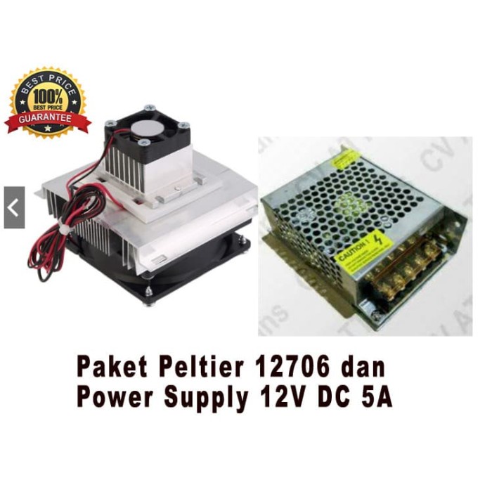 Paket Peltier Set dan Power Supply 12 VDC 6A