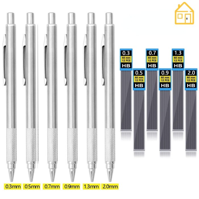 

NEW Y&X Pensil Mekanik 0.5 / 0.7 / 0.9 / 1.3 / 2.0mm Pensil Logam Gambar SEKOLAH DASAR KELAS