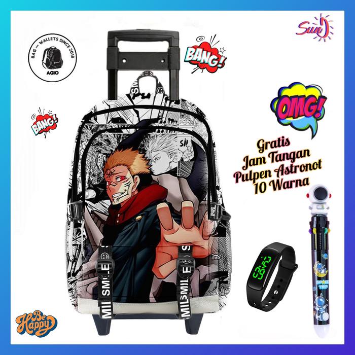 

STOK TERBATAS Tas Ransel Troli Anak Tas Sekolah Anak Laki Laki Sd Dan Smp Motif AnimeJutsu Gratis