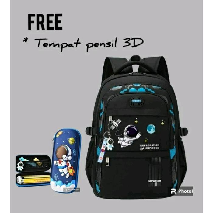 

STOK TERBATAS Tas ransel anak laki laki sd smp BONUS TEMPAT PENSIL tas sekolah anak cowok terbaru