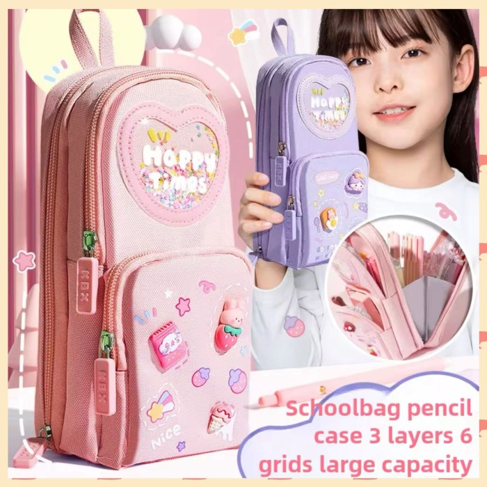 

OBRAL CCG ST7 KOTAK PENSIL / TEMPAT ALAT TULIS SEKOLAH ANAK / PENCIL CASE KAPASITAS BESAR MODEL TAS