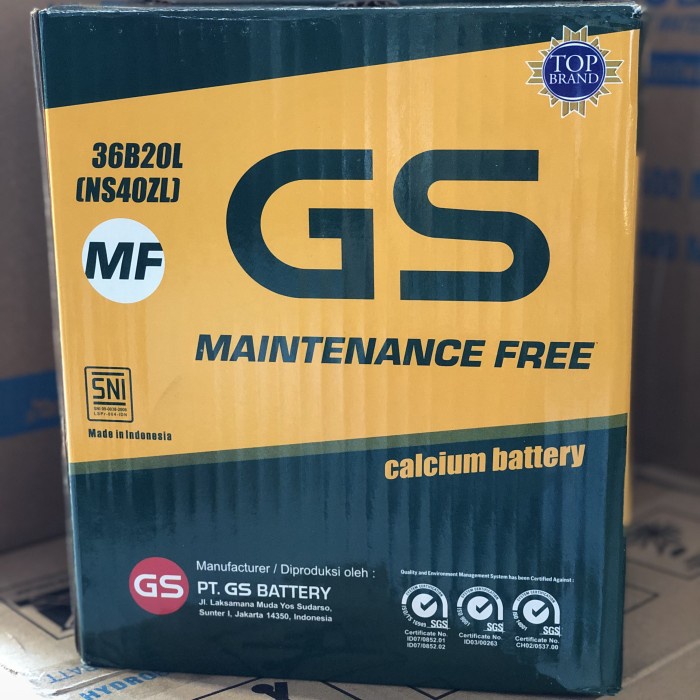Accu Kering Gs Ns40Zl Mf Astra Otoparts Mobil Jazz Agya Ertiga Ayla Dl