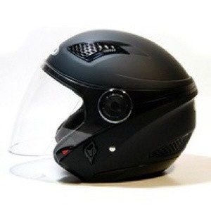 Helm Zeus 610 Nolan Black Doff Solid Double Visor Half Face