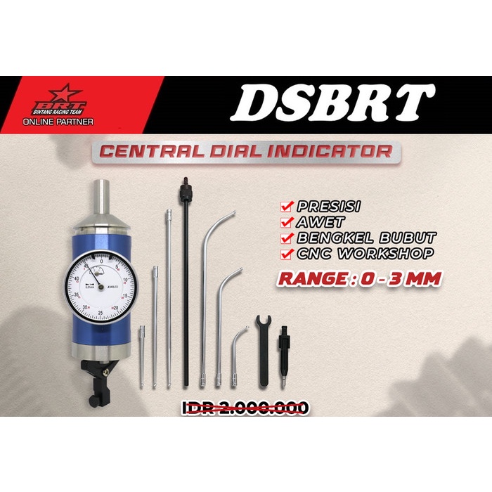 Izzi Alat Ukur Center Dial Indicator Brt P5091 0-3Mm