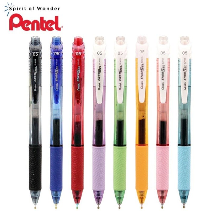 

TERLARIS! Pentel Pulpen Energel BLN105 0.5mm Gel Pen Warna Ballpoint Berkualitas
