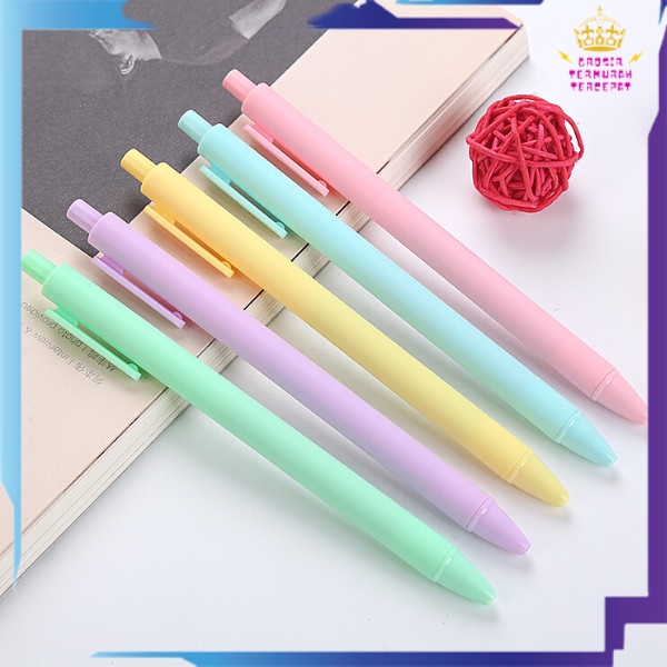 

TERLARIS! GTT Pena Cetekan Macaroon Pulpen Warna Pastel Tinta Hitam Alat Tulis