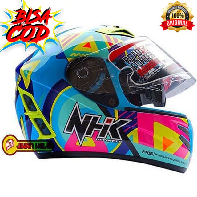 Helm / Nhk / Helm Nhk /Helm Full Face Nhk Terminator Blue Terbaru