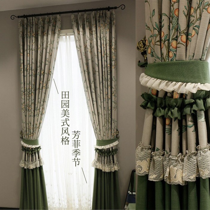

New Americanl Curtains For Living Room And Bedroom Shading Kamjay