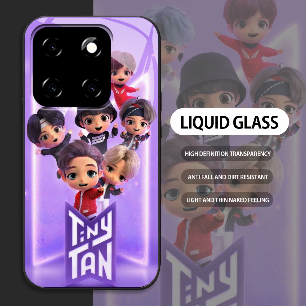Tempered Glass case For XiaoMi 11 12 Lite 5G 14 kasing Handphone Tiny TAN × Downy BTS Casing Keras H