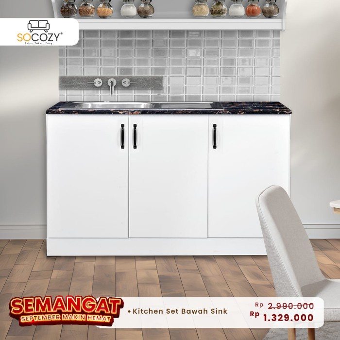 Kitchen Set SINK Putih Minimalis/ Kitchen Set Model Terbaru