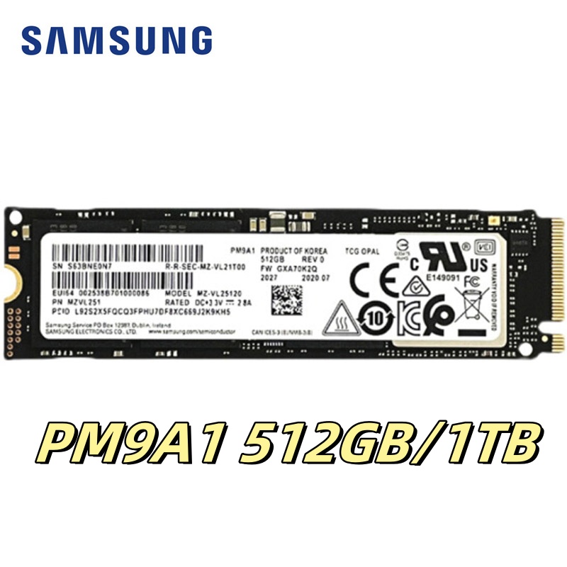 ARTA OEM SAMSUNG PM9A1 SSD PCIe Gen 4.0x4 NVMe Solid State Drive 512GB 1024GB M.2 2280 Internal SSD 