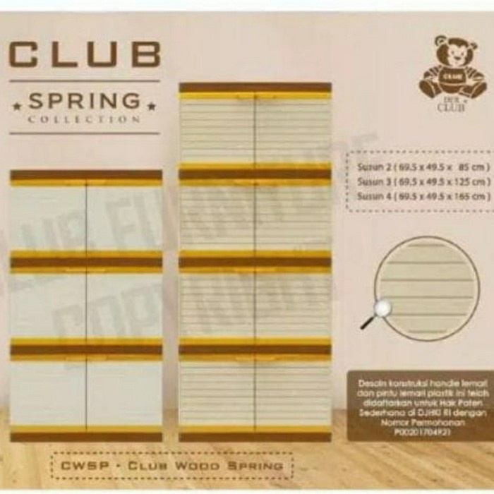 Club Lemari Plastik Jumbo 4 Susun Lemari Pakaian Club