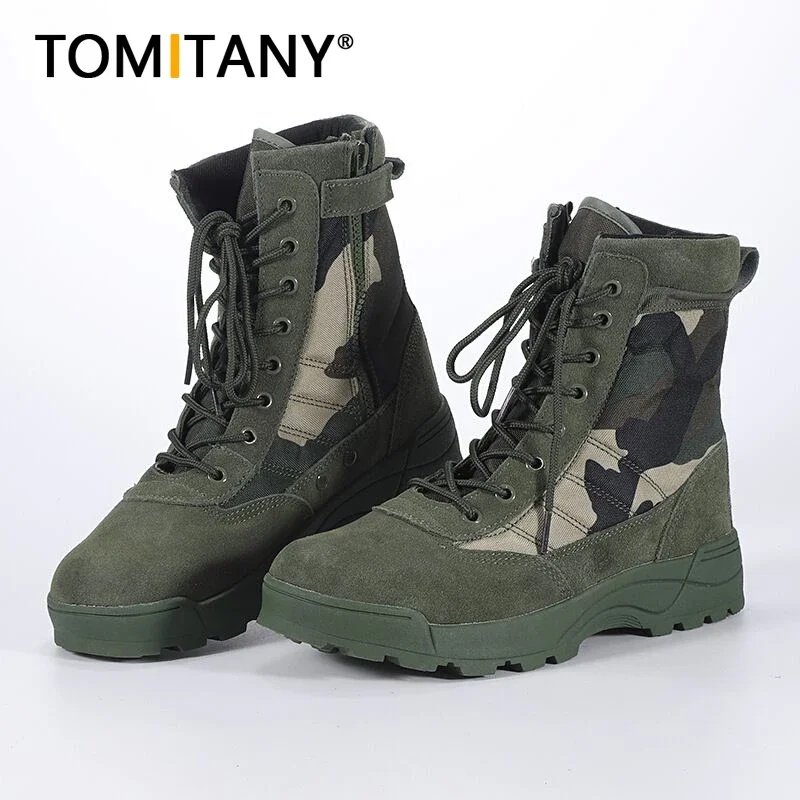 CAGA Sepatu Bot Militer Taktis Gurun Musim Gugur Pria 4 Warna Sepatu Tempur Tentara Militer Sepatu P