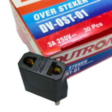 STEKER OVER DUTRON HITAM/OVER STEKER/ADAPTOR COLOKAN SAMBUNGAN LISTRIK
