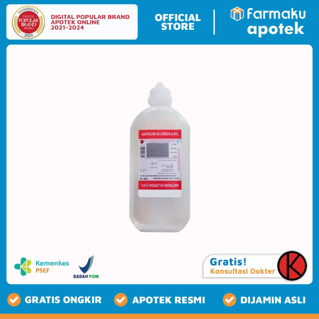 NaCl Natrium/Sodium Chloride 0.9 % Infus 500 ml - BHL